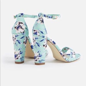 JustFab  Floral Makemba Block Heeled Sandal